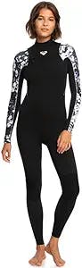 Hang Ten in Style with the Roxy Womens 3/2mm Elite XT ST Printed Front Zip 