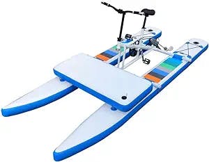 Spatium Custom SUP Water Bike for Lake Inflatable Water Bike Pedal Boat Inflatable Fishing Boat Pedal Kayak Release Your Hand and Enjoy Fun Water and Fishing