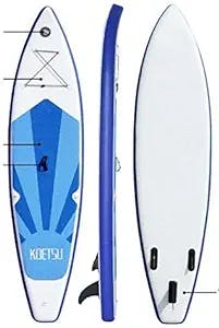 Stand Up Paddle Board Inflatable Paddle Board SUP for Adults Non-Slip Wakeboard for Women Men Youth Beginner Standing Boat with Dual Action Pump, Paddle, Carry Backpack