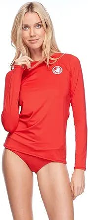 Body Glove Women's Standard Smoothies Sleek Solid Long Sleeve Rashguard with UPF 50+