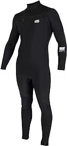Buell Adult Men's Full-Length Front-Zip Wetsuit for Warmth and Comfort Surfing, Snorkeling, Diving, Swimming, and Other Water Sports