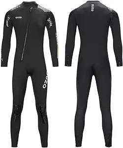 Shorty Wetsuit Women/Men 3mm Neoprene Watersports Wet Suits Front Zip Wetsuits Short Sleeve One Piece Diving Suit for Kayaking Snorkeling Fishing Surfing