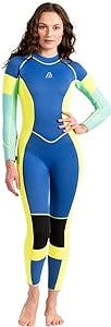 Wetsuit Women by Aqua Polo | for Surfing Scuba Diving Kayaking Paddleboarding | 3mm Neoprene | US Size