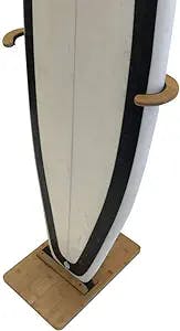 COR Surf Bamboo Surfboard Stand | Premium Standing Rack to Display Your Board