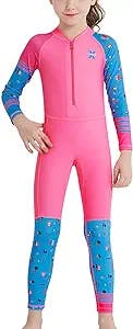 Kids Girls Boys Wetsuit Full Body Neoprene Thermal Swimsuit Children's UV Protection and Warm Long-Sleeved Diving Suit