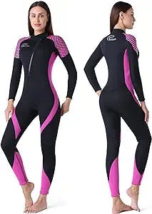 Rrtizan Wetsuit Women, 3mm Skin Protection Wet Suits for Women in Cold Water, Warm Full Body Diving Suit for Diving Surfing Swimming