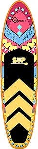 SCSK8 Super Deluxe Inflatable SUP Board (Doodle Design),Yellow,11 ft. x 32" x 4.75",QT-SUP11T