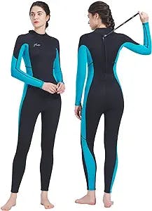 Hevto Men Wetsuits Women 3/2mm Neoprene Surfing Swimming Diving SUP Full Suits Keep Warm in Cold Water