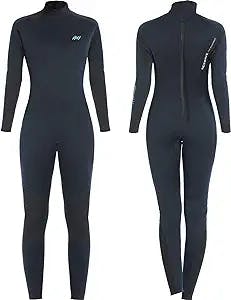 Dark Lightning Full Body Wetsuit Women, 3/2mm Wet Suit Womens Diving Surfing Snorkeling Kayaking Water Sports (M3, NW - Black-3/2mm)