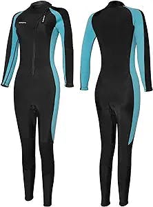 Divmystery Wetsuit Women (15 Sizes) - Super Stretchy - 3/2mm Full Body Wet Suit for Women, Wetsuit for Surfing Diving Snorkeling Kayaking Paddleboarding Water Sports in Cold Water