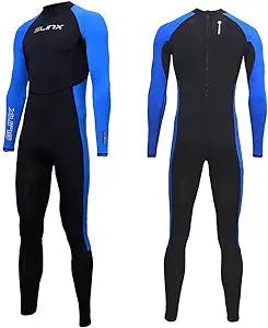 Full Body Dive Wetsuit Sports Skins Rash Guard for Men Women, UV Protection Long Sleeve One Piece Swimwear for Snorkeling Surfing Scuba Diving Swimming Kayaking Sailing Canoeing