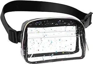 Clear Fanny Pack Stadium Approved for Women & Men Belt Bag Crossbody Waterproof with Adjustable Strap for Festival Sports Workout