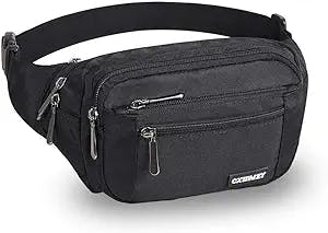 CXWMZY Fanny Packs For Women & Men Waist Pack Hip Bum Bag with Multi-Pockets Large Capacity Waterproof Casual Bum Bag for Disney Traveling Casual Cycling Running Hiking