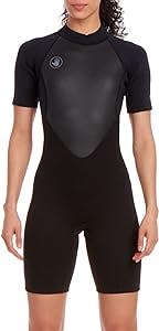 Body Glove Women's Wetsuit - UPF 50+ 2 MM Neoprene Back Zip Shorty Springsuit (XS-2XL)