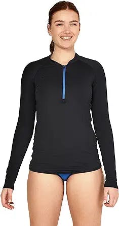 Get Ready to Ride the Wave with the Speedo Women's Precision Pleat Zip Rash