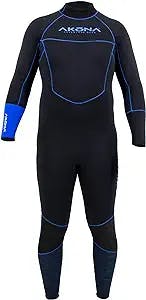 AKONA Men's 3mm Full Suit. Quantum Stretch Neoprene. Designed to Keep You Warm in The Waters Between 70 and 85 Degrees. Suitable for Scuba, Snorkeling, Paddle Boarding, Kayaking, or Surfing