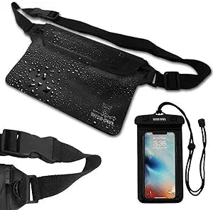 Wise Owl Outfitters Waterproof Fanny Pack and Dry Bag for Men & Women - Waist Bag and Waterproof Pouch for Beach, Boating, Swimming, Kayaking and Outdoor Water Sports