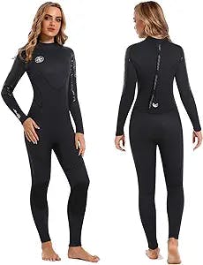 Men Wetsuit Women Neoprene Wet Suit - BEEK 3mm Thermal Scuba Gear Back Zip Ultra Stretch Swimsuit Long Sleeve Full Body Warm Diving Suits for Surfing Snorkeling Swimming Outdoor Water Sports Diver