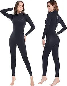 Dark Lightning Wetsuits for Men and Women, Mens/Womens Wet Suit for Cold Water, 3/2mm Wetsuit for Diving Surfing Snorkeling Kayaking Water Sports