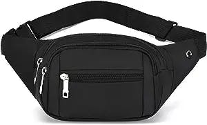 DAITET Crossbody Fanny Pack for Men&Women,Large Waist Bag & Hip Bum Bag with Adjustable Strap for Outdoors Workout Traveling Casual Running Hiking Cycling