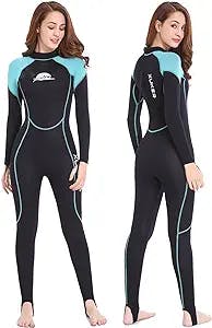 XUKER Women Men Wetsuit 2mm 3mm, Neoprene Wet Suits Front/Back Zip in Cold Water Full Body Dive Suit for Water Sports