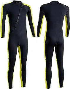 Women Men Wetsuit 2MM Neoprene Wetsuits in Cold Water Keep Warm Full Body Diving Suit Front Zip One Piece Stretch Wetsuit for Diving Snorkeling Surfing Swimming