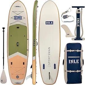 ISLE 11' Scout - Inflatable Stand Up Paddle Board - 6” Thick iSUP and Bundle Accessory Pack - Durable and Lightweight - 33" Stable Wide Stance - Up to 315 lbs Capacity