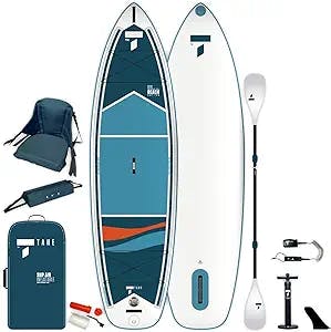 TAHE Beach SUP-Yak 2-in-1 Hybrid Inflatable Kayak + Paddle Board Complete Package