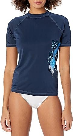Kanu Surf Women's Marina UPF 50+ Short Sleeved Active Rashguard & Workout Top
