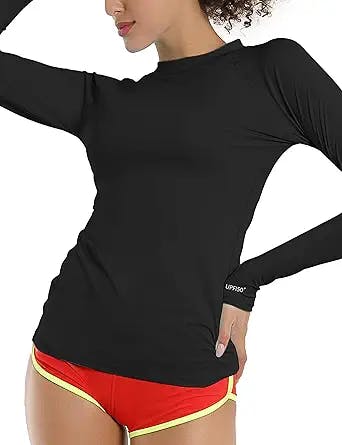 BUBBLELIME Short/Long Sleeve Rashguard for Women UPF 50+ Sun Protection Swimsuit Swim Shirts Swim Top Surfing Swimwear