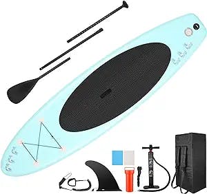 ANCHEER Inflatable Stand Up Paddle Board Sup Boards Inflatable Surf iSUP Board with Dual Action Pump Adjustable Paddle Large Back Pack