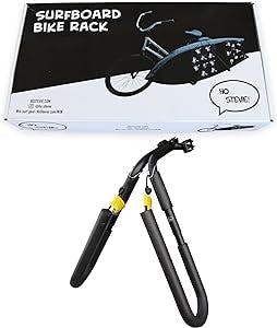 Cruising to Your Surf Spot Made Easy with the Surfboard Bike Rack [Black]