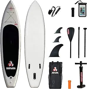 OddPaddle Inflatable Ultra-Light SUP for All Skill Levels Everything Included with Stand Up Paddle Board, Paddle, Pump, Travel Backpack, Repair Kit, Waterproof Bag