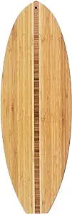 Totally Bamboo Surfboard Shaped Bamboo Wood Cutting Board and Charcuterie Serving Board, 23" x 7-1/2"