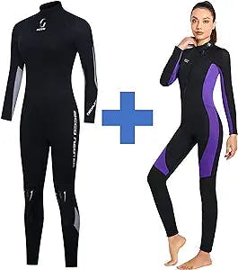 Skyone 2 Pieces Wetsuit，Wetsuit for Women Men 3MM Full Body Neoprene Diving Wet Suit，Wet Suits for Women Men Full Body 3MM Neoprene Wetsuit