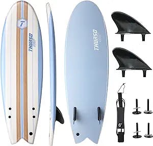 Cowabunga! This THURSO SURF Lancer 5'10'' Fish Soft Top Surfboard Package i