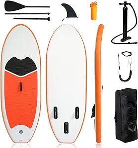 Inflatable Paddle Board 7' x 26" x 4", AMOCANE Paddle Boards for Youth Extra Wide Stand up Paddle Board with SUP Accessories Paddleboard for Fishing Yoga Kayaking Surf