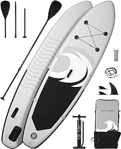 Paddle Board Stand Up Paddle Board SUP 10'6"×30"×6" Ultra-Light with ISUP Accessories Carry Bag Fast Pumping for Adults Youth for Paddling Surfing Fishing Yoga