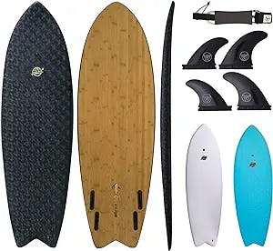 South Bay Board Co. - 4'10 / 5'5 / 6' / 6'8 / 7'7 / 8'4 / 9'6 Hybrid Surfboards - Shortboard & Longboard - Wax-Free Soft-Top Surfboard + Hard Epoxy Bottom Deck - Patented Heat Damage Prevention System