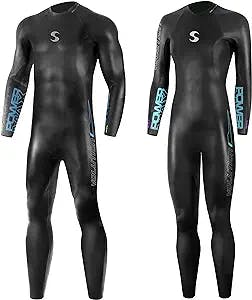 Synergy Triathlon Wetsuit 3/2mm - Volution Full Sleeve Smoothskin Neoprene for Open Water Swimming Ironman & USAT Approved