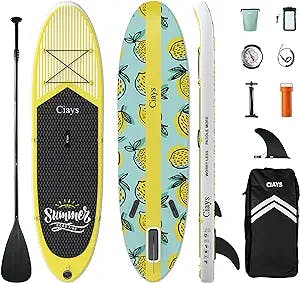 Paddleboarding Pals Unite! Ciays Inflatable SUP W Accessories is a Must-Hav