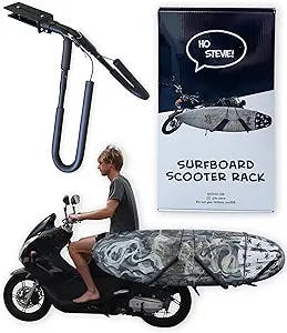 Scooter/Moped Surfboard Rack [Choose Color] Cruise to Your Surf Spot (Black)