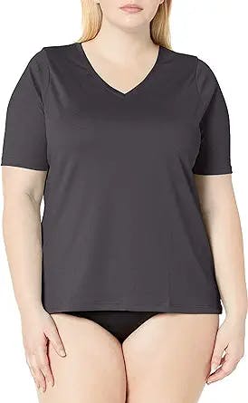 Kanu Surf Women's Plus-Size Solid UPF 50+ Swim Shirt Rashguard