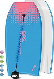 BPS 'Storm' Bodyboard with Premium Coiled Leash - Lightweight with EPS Core, Durable for All Wave Conditions