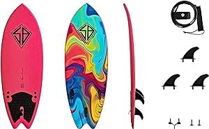 Scott Burke 5'2 Baja Fish Soft Surfboard, Pink