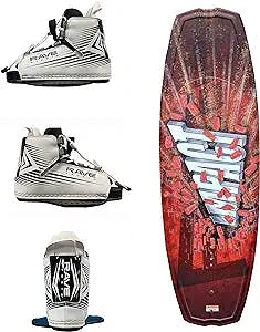 RAVE Sports Impact Wakeboard with Charger Boots, Orange/Blk (PV1802677)