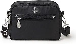 Baggallini BG Oakland Crossbody Bag - Lightweight, Water-Resistant Travel Purse, Adjusts to Become A Belt Bag or Fanny Pack, Black